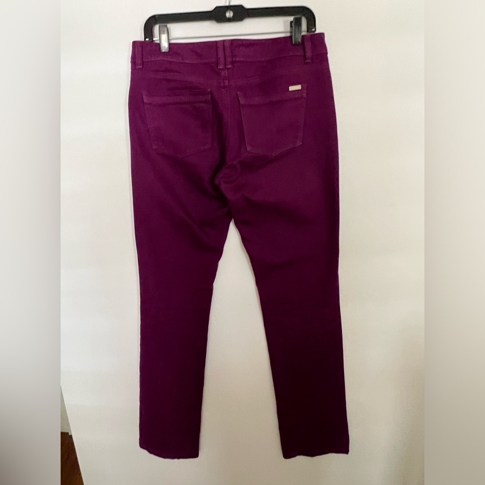 WHITE HOUSE BLACK MARKET PURPLE TONE HIGH RISE JEANS. - Picture 2 of 5